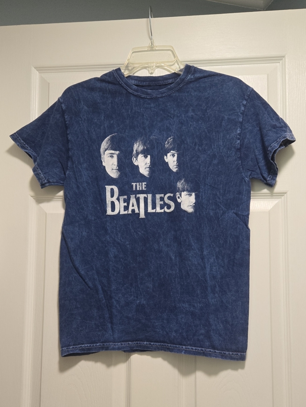 The Beatles Blue Washed Logo Tee